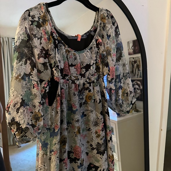 Anthro 12th St by Cynthia Vincent New Leaf Silk Maxi Cutout Dress 2 EUC - Picture 13 of 15